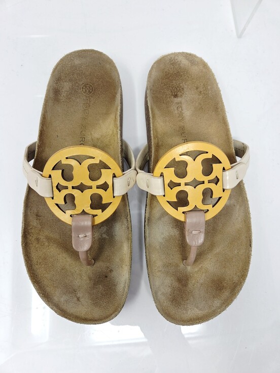 Tory Burch Shoes - Tory Burch 8 Miller Cloud Orange Tand Slides Slip On Thong Sandals Summer Resort